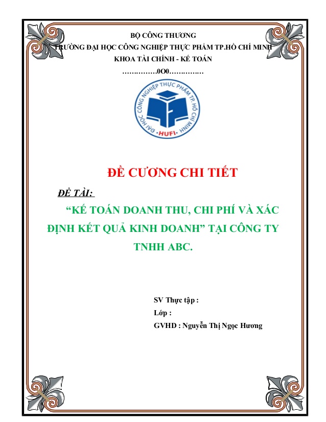 báo cáo thực tập xác định kết quả kinh doanh