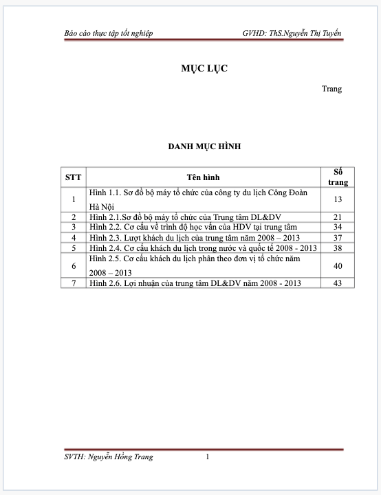 Báo cáo thực tập du lịch tại công ty TNHH nhà nước một thành viên du lịch Công Đoàn Hà Nội