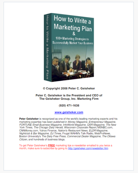 Làm thế nào để viết một bản kế hoạch marketing