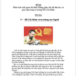 Mối quan hệ biện chứng giữa vấn đề dân tộc và giai cấp trong tư tưởng Hồ Chí Minh 