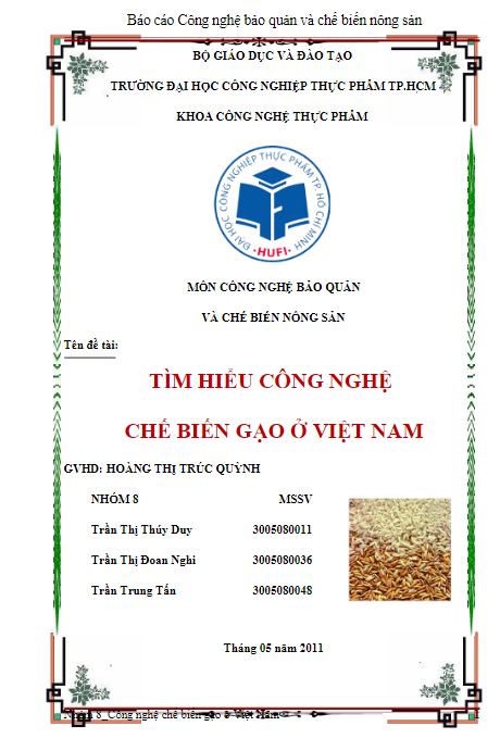 Tìm hiểu công nghệ chế biến gạo ở Việt Nam