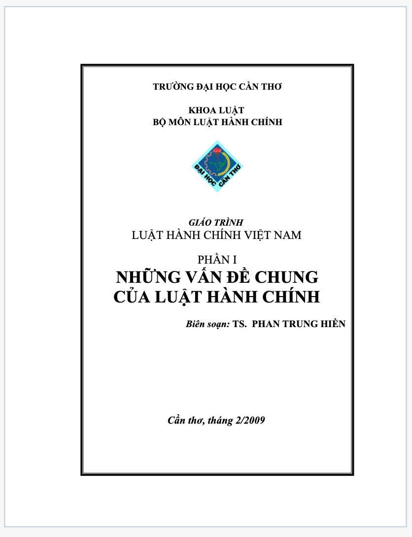 Giáo trình luật hành chính Việt Nam (phần 1)