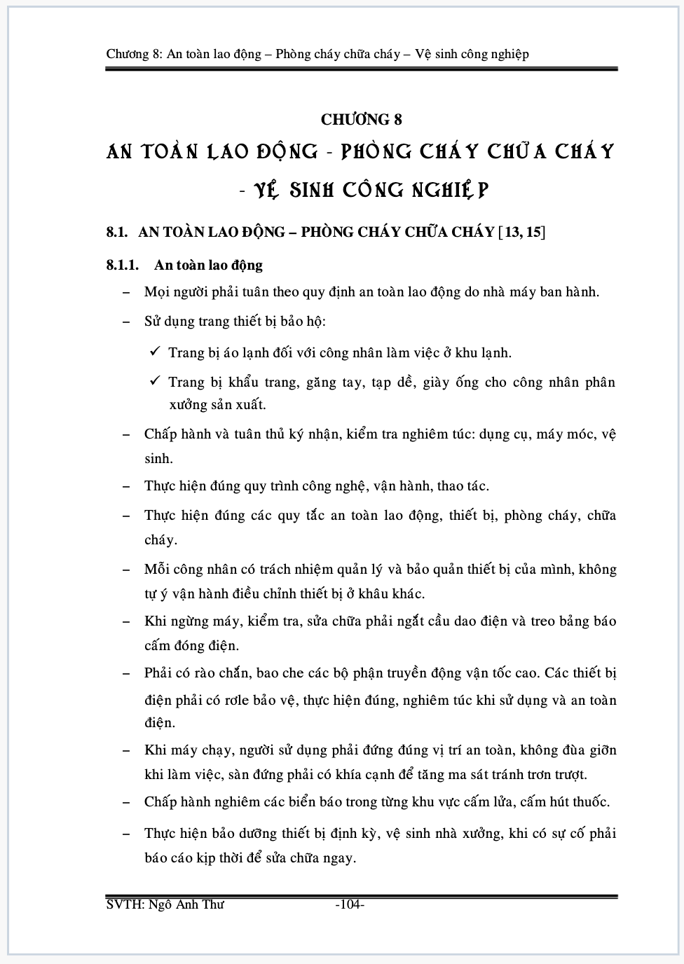 An toàn lao động phòng cháy chữa cháy 