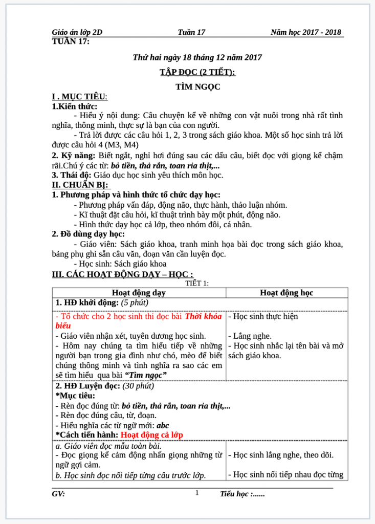 Giáo án lớp 2 soạn theo định hướng phát triển năng lực học sinh ...