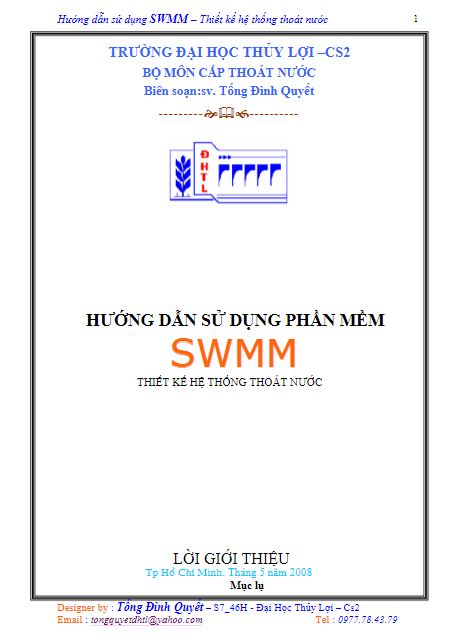 Hướng dẫn sử dụng SWMM - Thiết kế hệ thống thoát nước