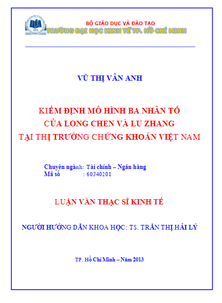 Kiểm định mô hình ba nhân tố của Long Chen và Lu Zhang tại TTCK Việt Nam