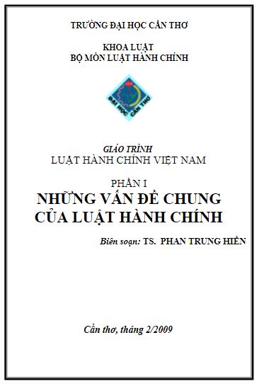 Giáo trình luật hành chính Việt Nam - Phần 1