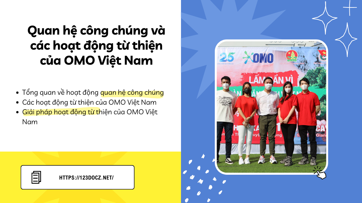 Quan hệ công chúng và hoạt động từ thiện tại OMO Việt Nam 