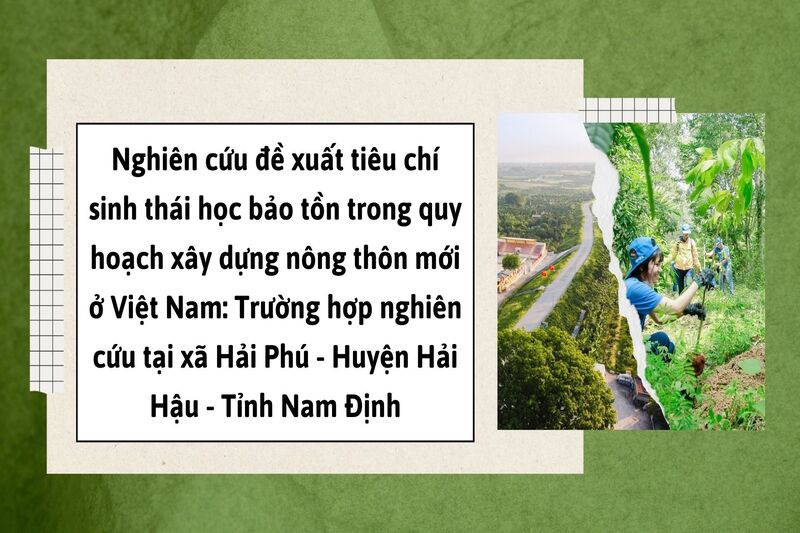 tiêu chí sinh thái học bảo tồn trong quy hoạch xây dựng nông thôn mới ở Việt Nam